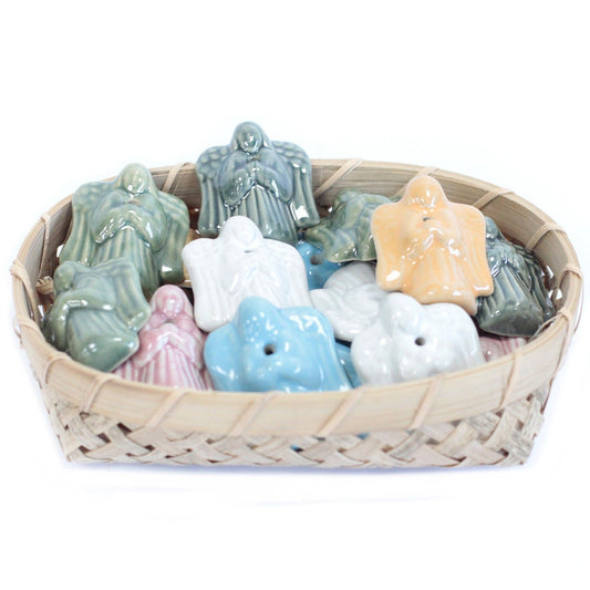 Ceramic Incense Holder - Angel (asst cols)