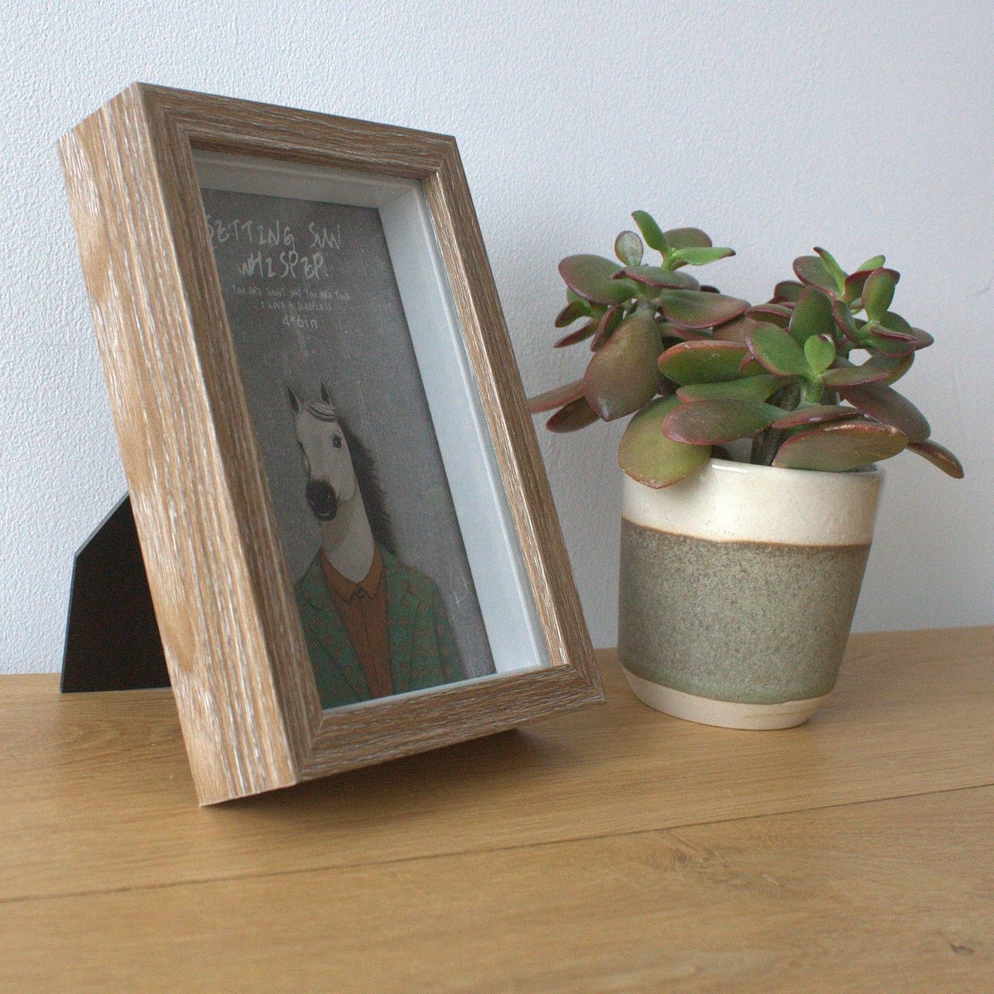 Deep Box Frame - Brown Brush - holds 10x15cm