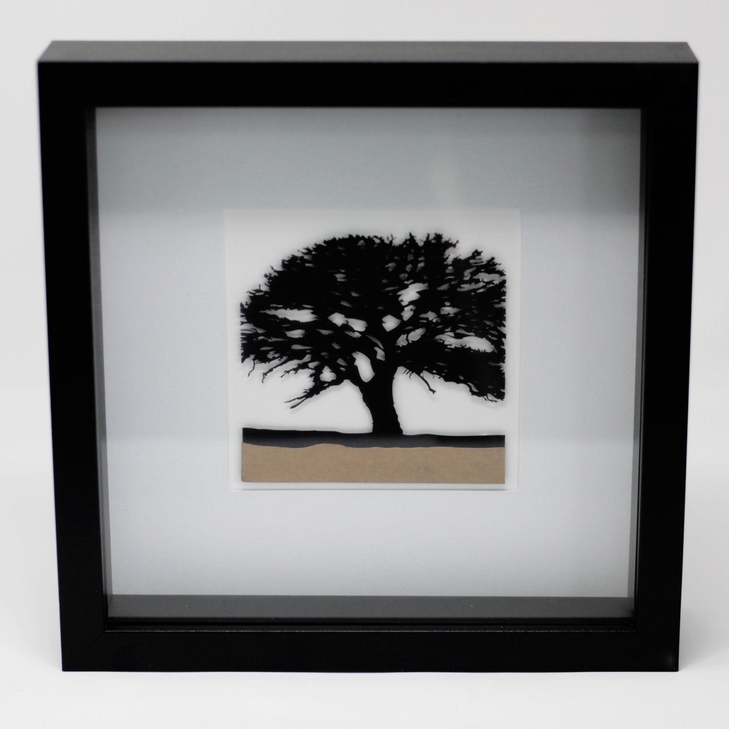 Paper Cutout Black Picture Frame - Tree