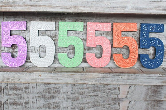 Number "5" - Assorted Colours - 15cm