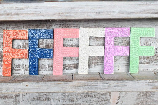 Letter "F" - Assorted Colours - 15cm