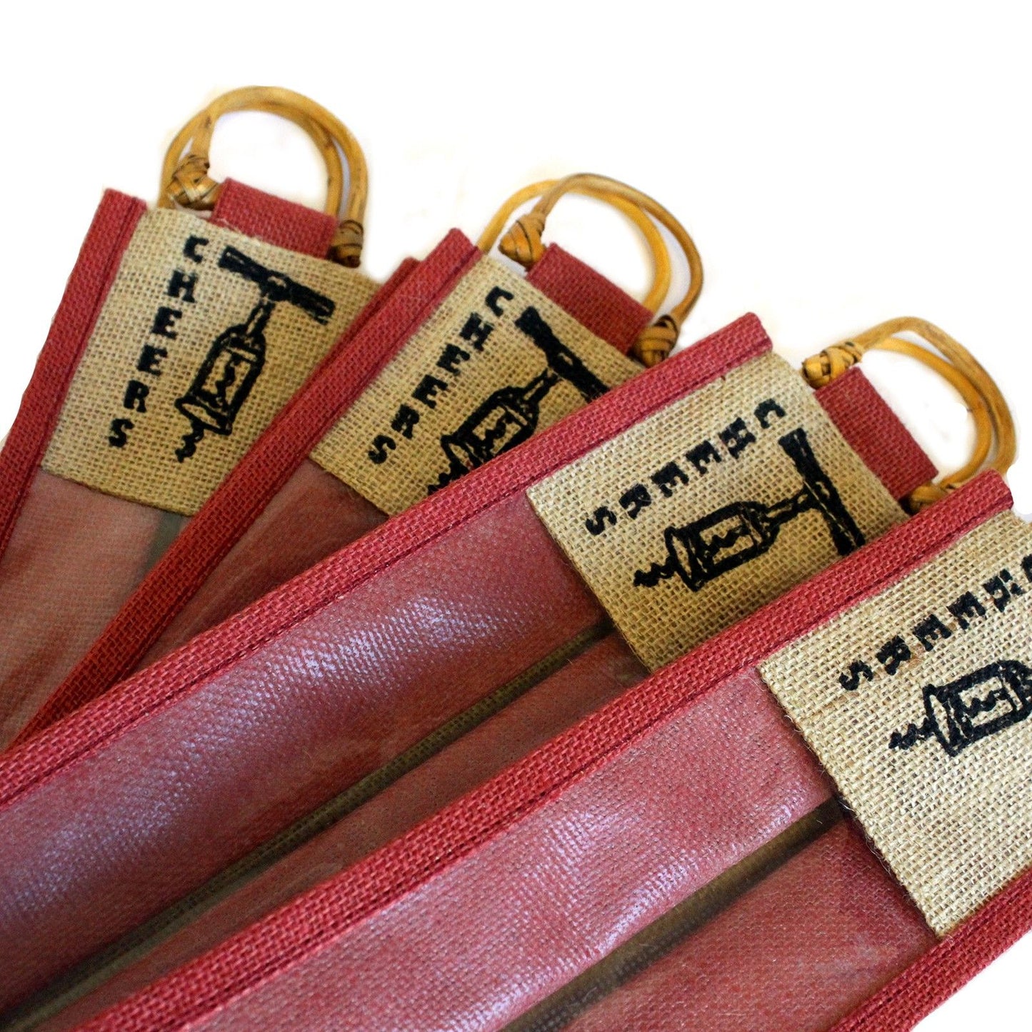 Cane Handle & PVC pannel - Burgundy - Corkscrew
