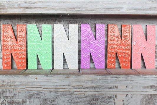 Letter "N" - Assorted Colours - 15cm