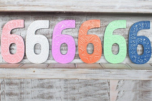 Number "6" - Assorted Colours - 15cm