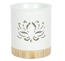 White Lotus Cut Out Oil Burner