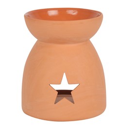 Star Cutout Terracotta Effect Oil Burner