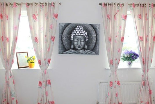 Sun Buddha Silver  60x80cm