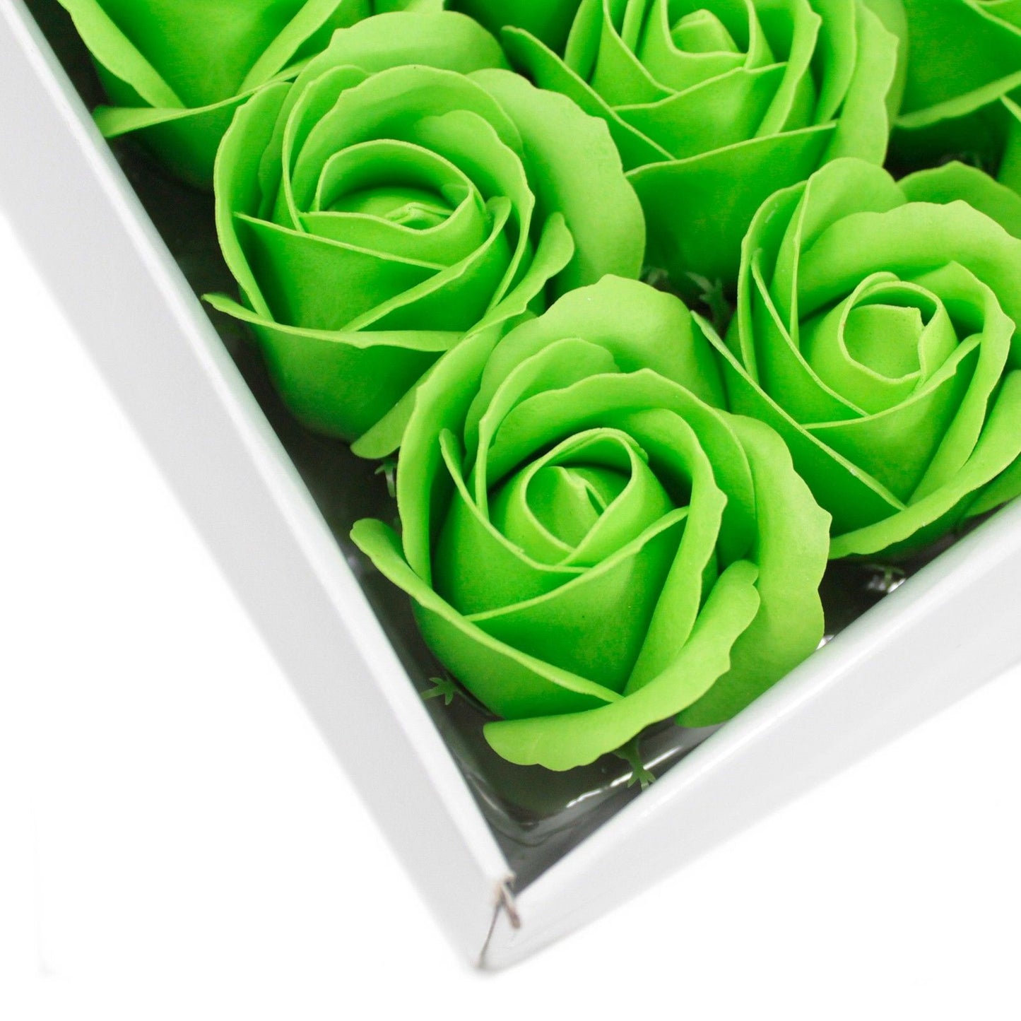 Craft Soap Flowers - Med Rose - Green