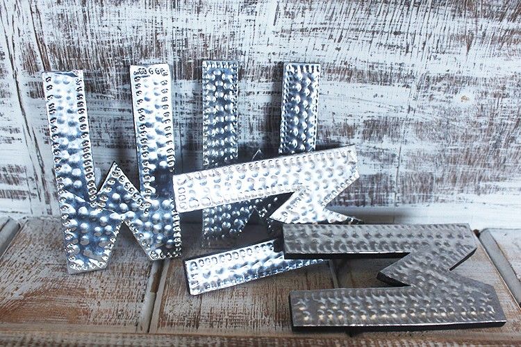 Sm Arty Aluminum Letters - W