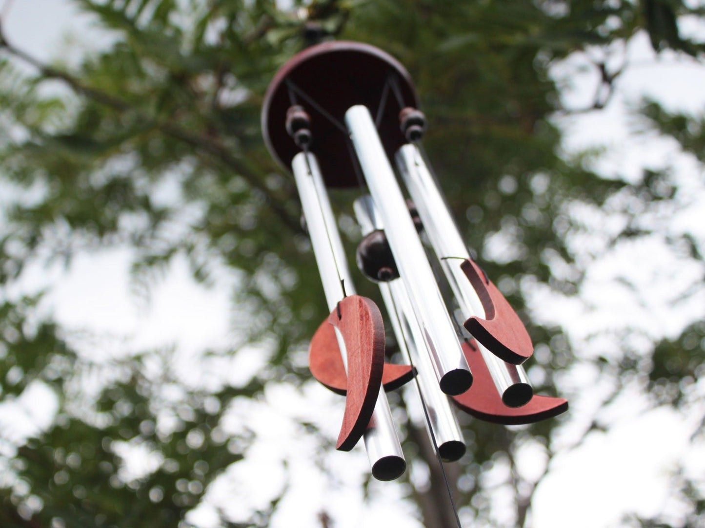 Classic Wood and Tube Chime - Moon