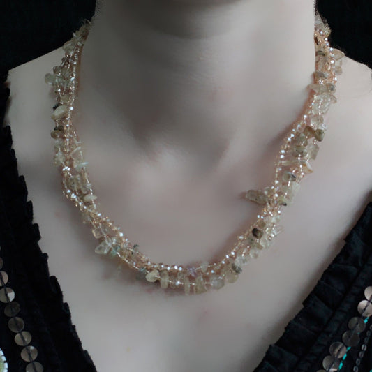 Chipstone & Bead Necklace - Smoky Quartz