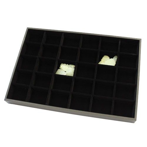 Black Velvet 30 Compartment Display