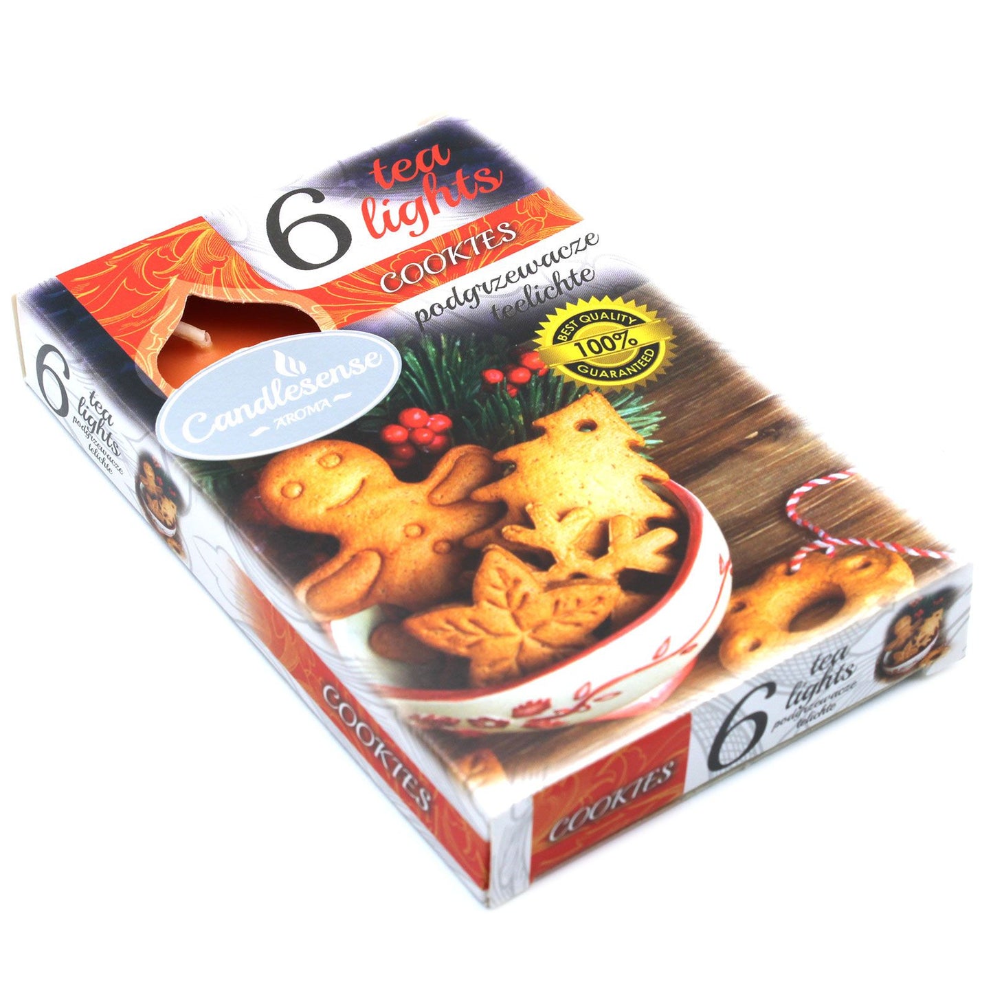 Set of 6 Scented Tealights - Cookies