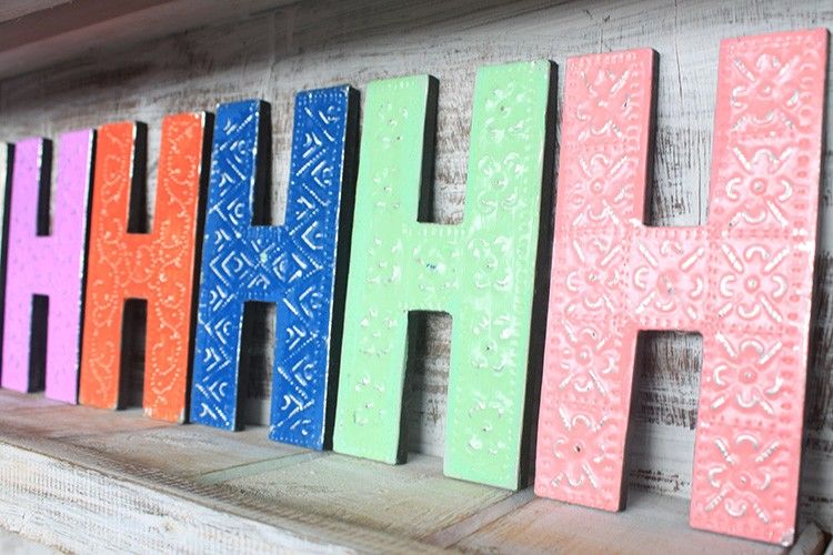 Letter "H" - Assorted Colours - 15cm