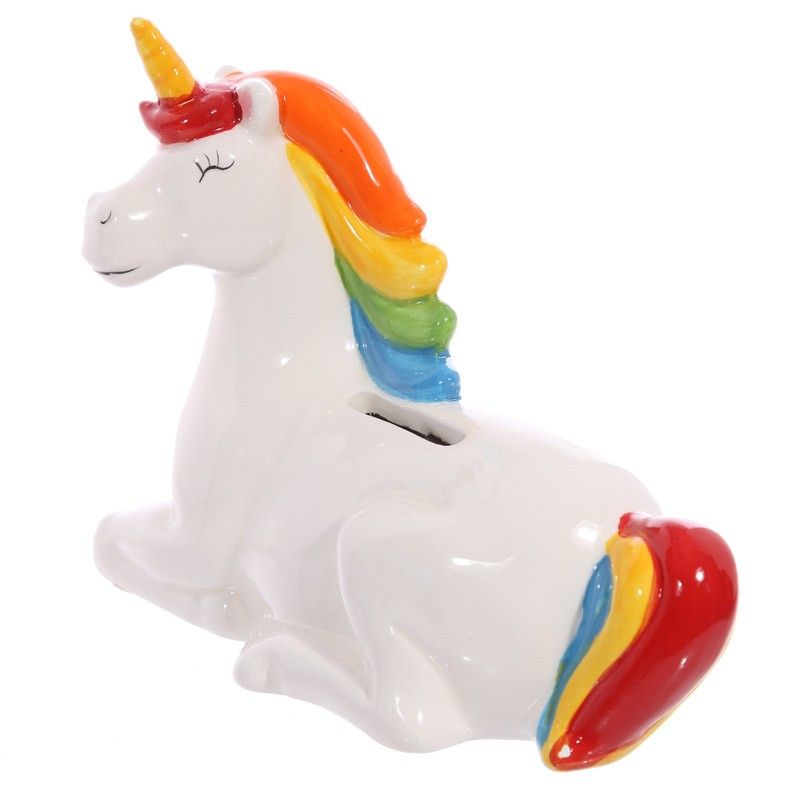Unicorn on Rainbow money Box
