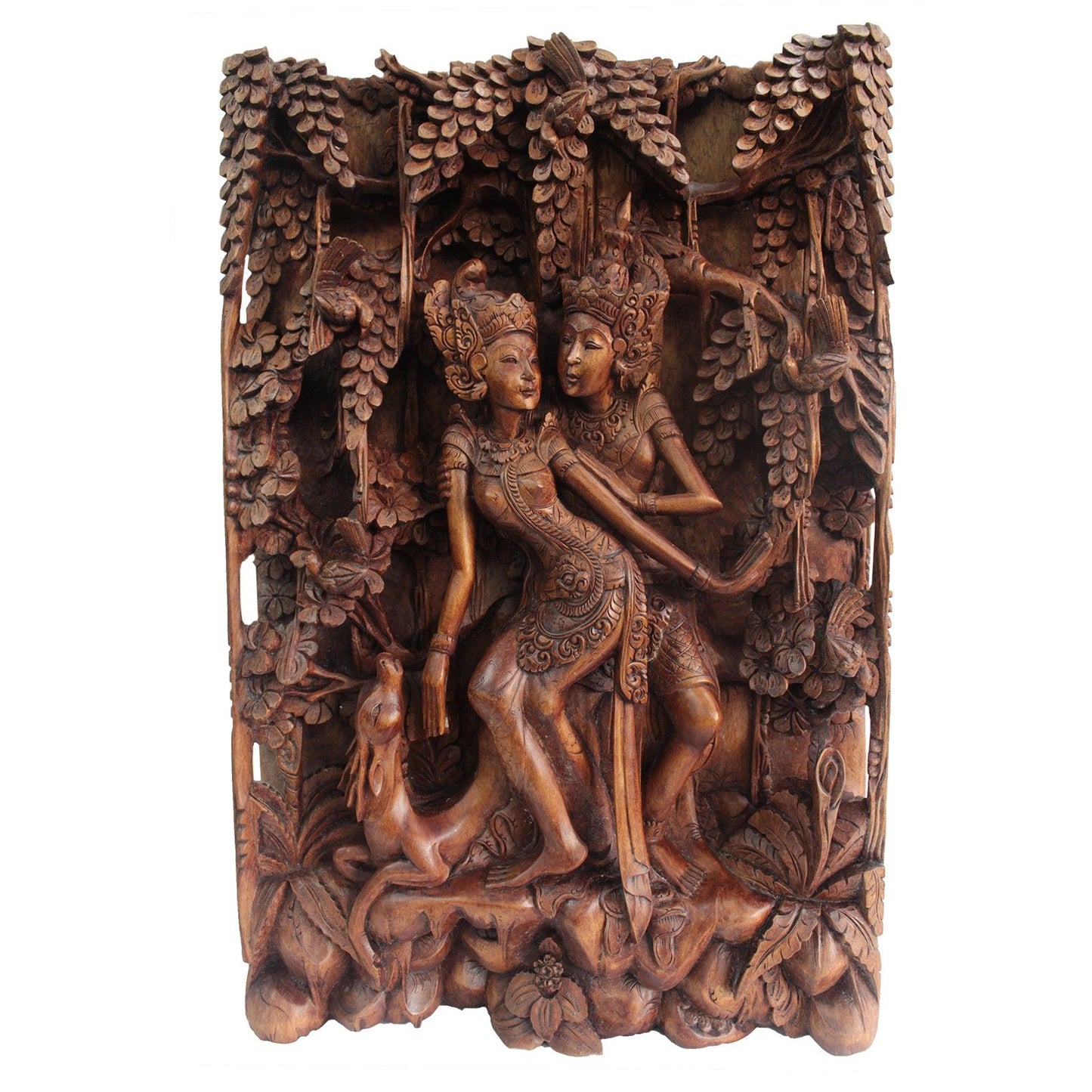 Bali Artisan Panels - Lovers & Deer