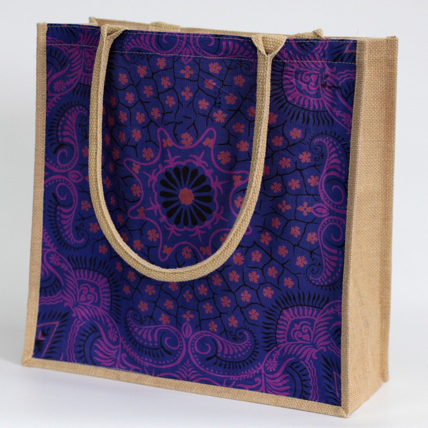Lrg Shopping Bag 40x40cm Blue Alpana (asst)