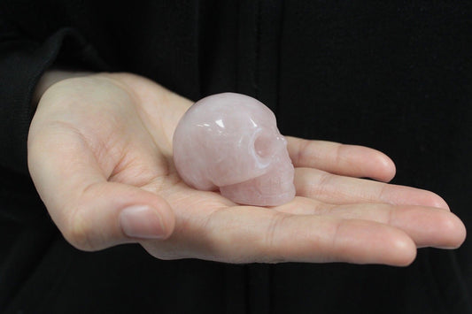 Gemstone Skull - Rose Quartz