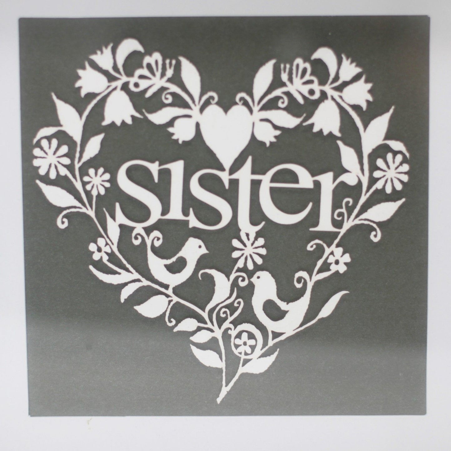 Paper Cutout White Picture Frame - Sister