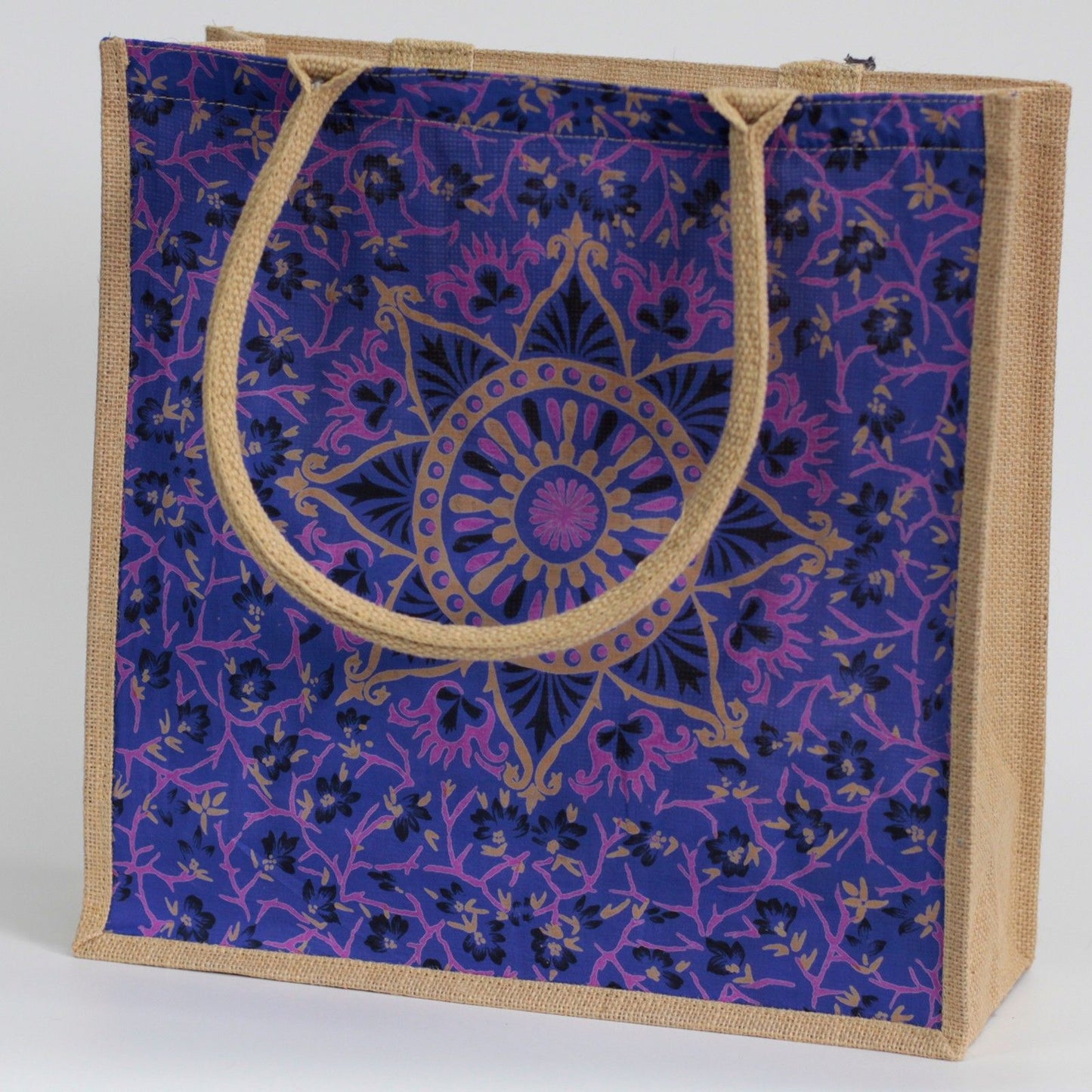 Lrg Shopping Bag 40x40cm Blue Alpana (asst)