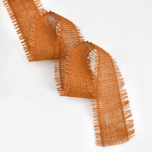 Orange Jute Ribbon 10meter x 6cm