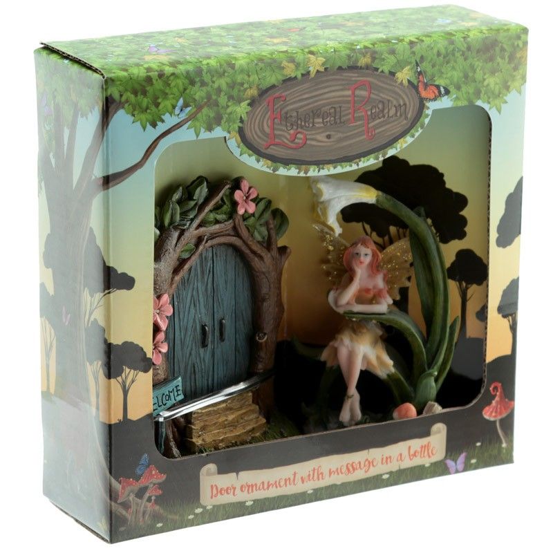 Fairyland Woodland Welcome Fairy Door with Figurine