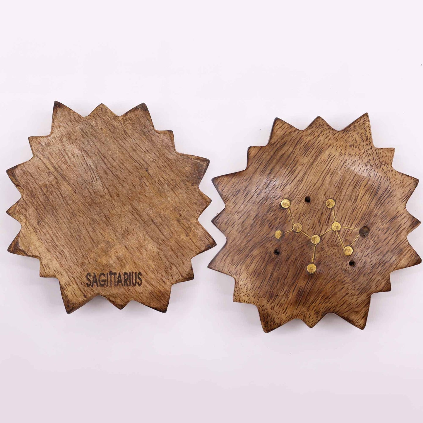 Engraved and Brass Zodiac Sign Incense Burner - Sun