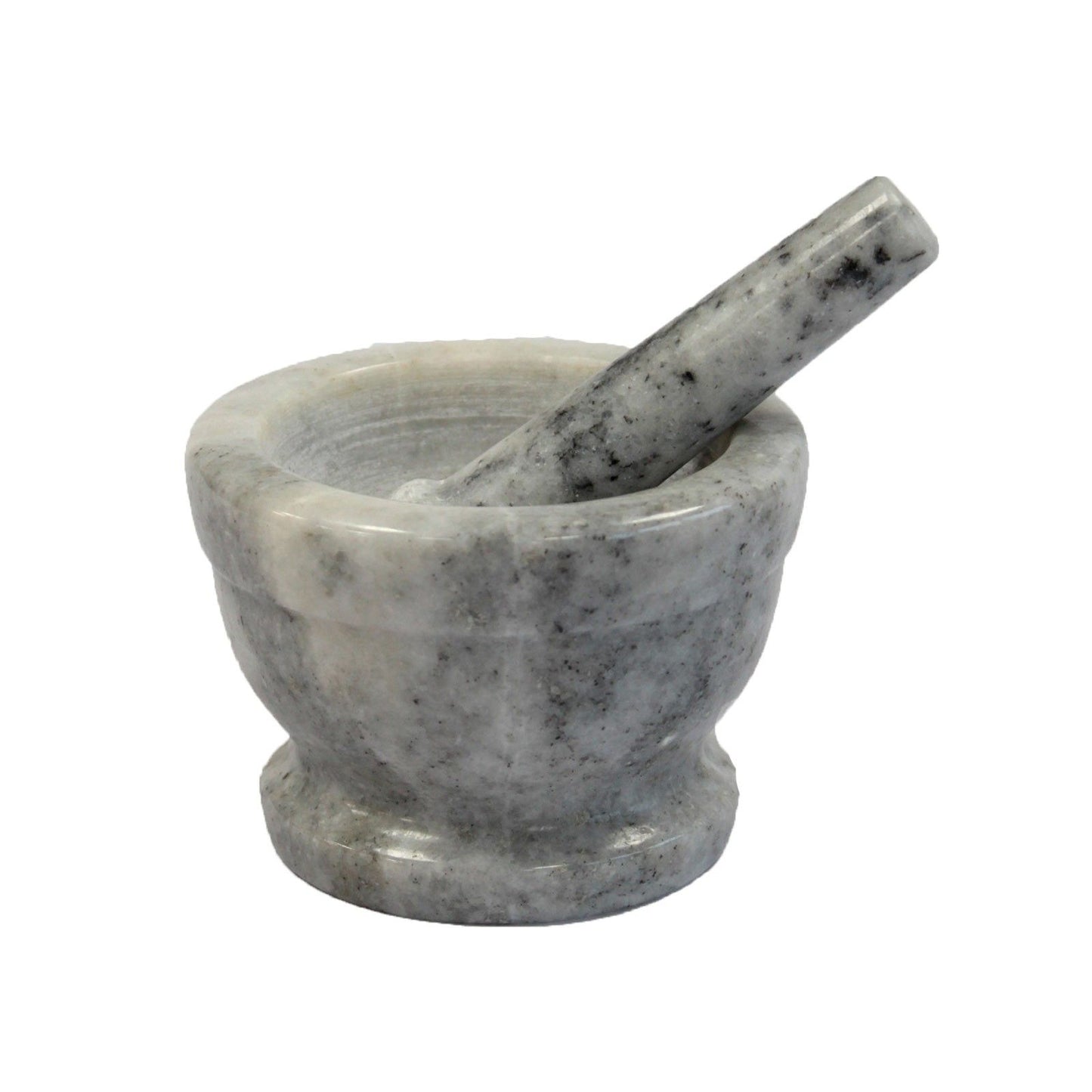 Medium Grey Marble Pestle & Mortar - 10x7cm