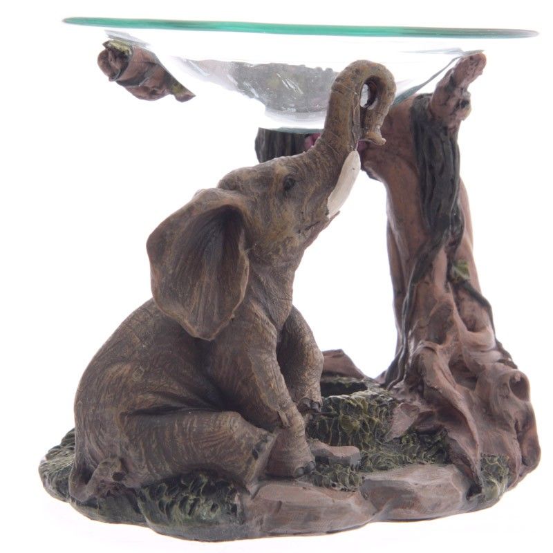 Realistic Elephant Scene Oil Burner
