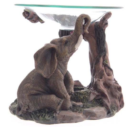 Realistic Elephant Scene Oil Burner