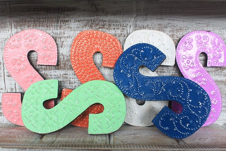 Letter "S" - Assorted Colours - 15cm