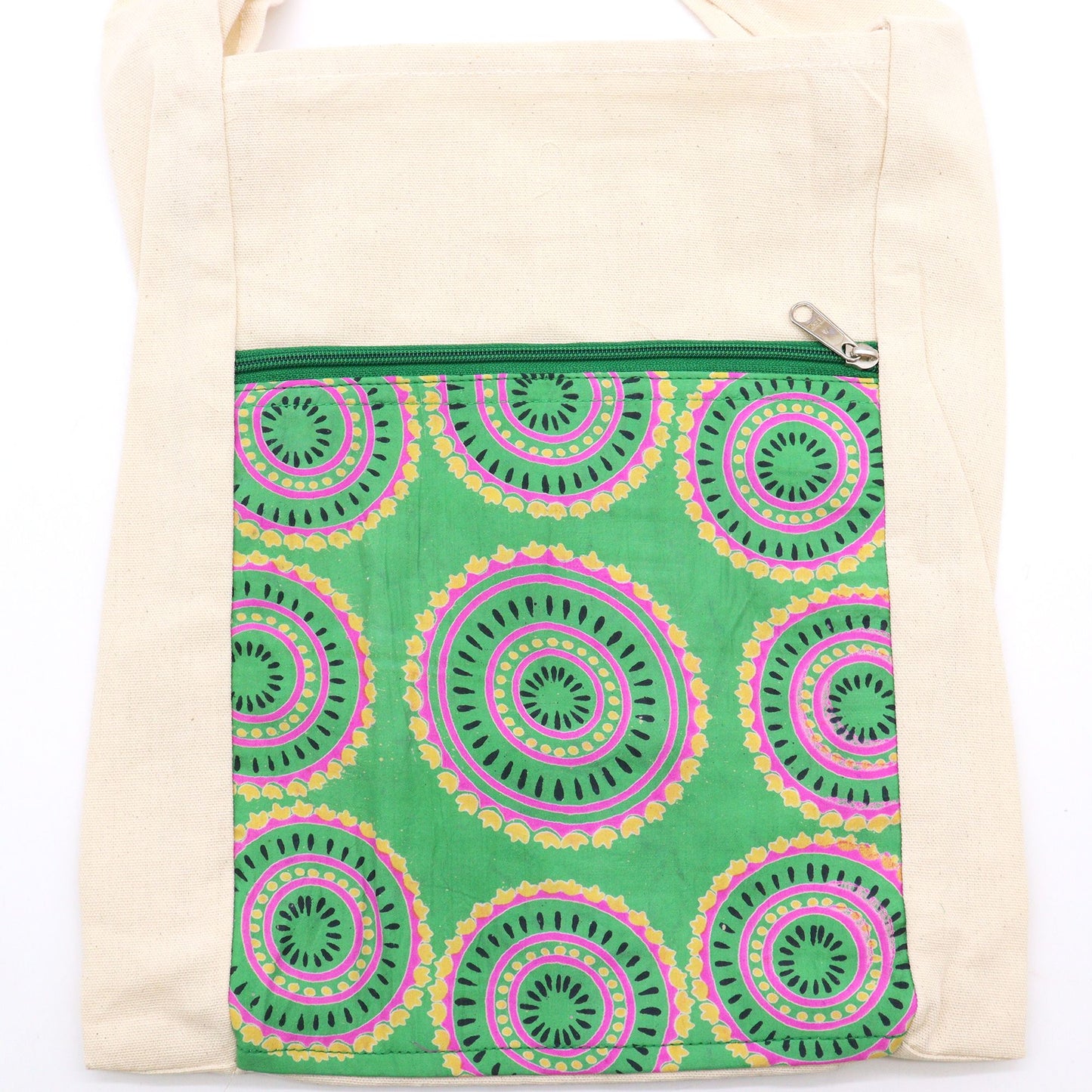 Sling Bag - Green Alpana Silk - Asst