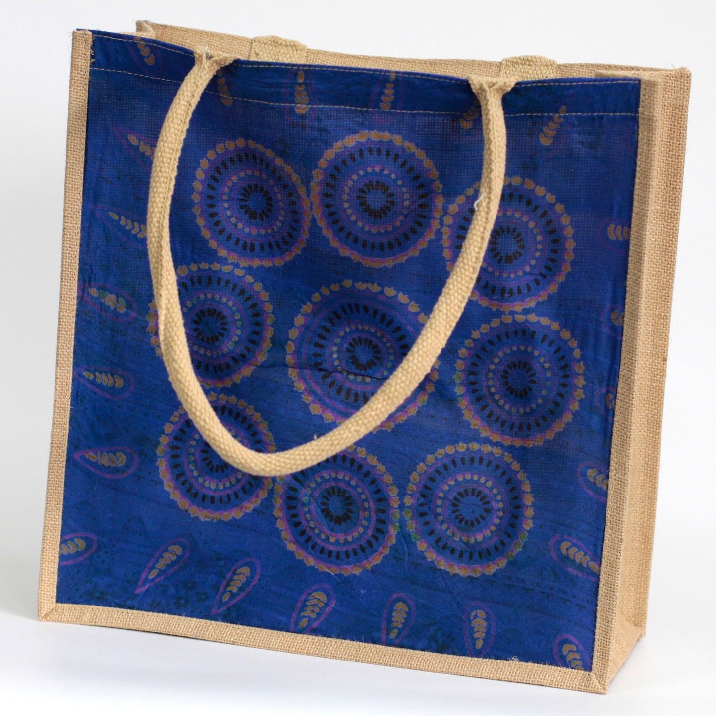 Lrg Shopping Bag 40x40cm Blue Alpana (asst)