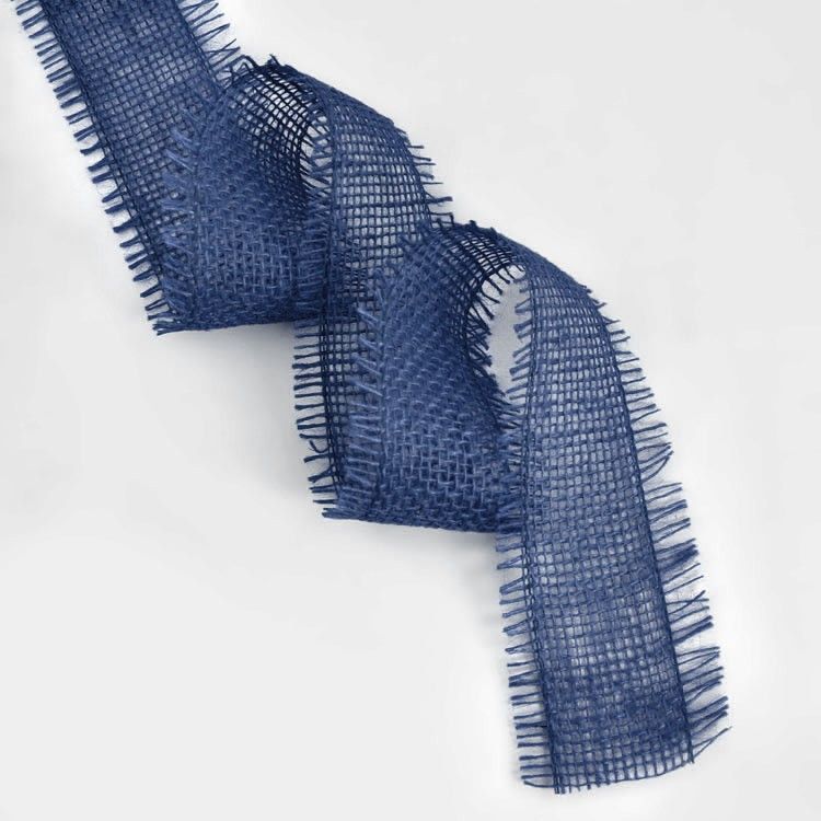 Blue Jute Ribbon 10meter x 6cm
