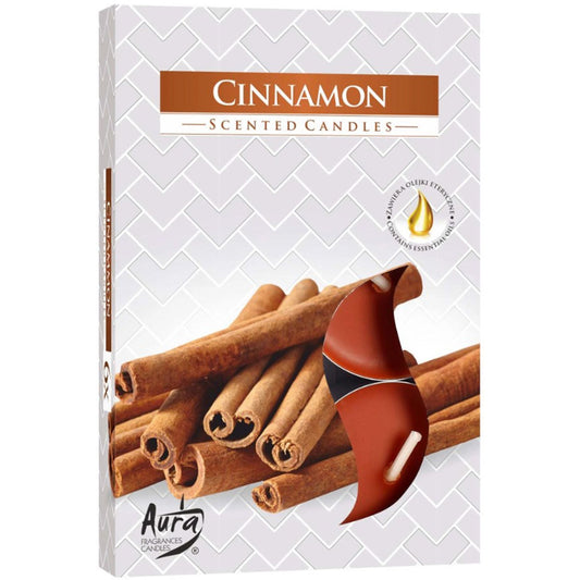 Set of 6 Scented Tealights - Cinnamon