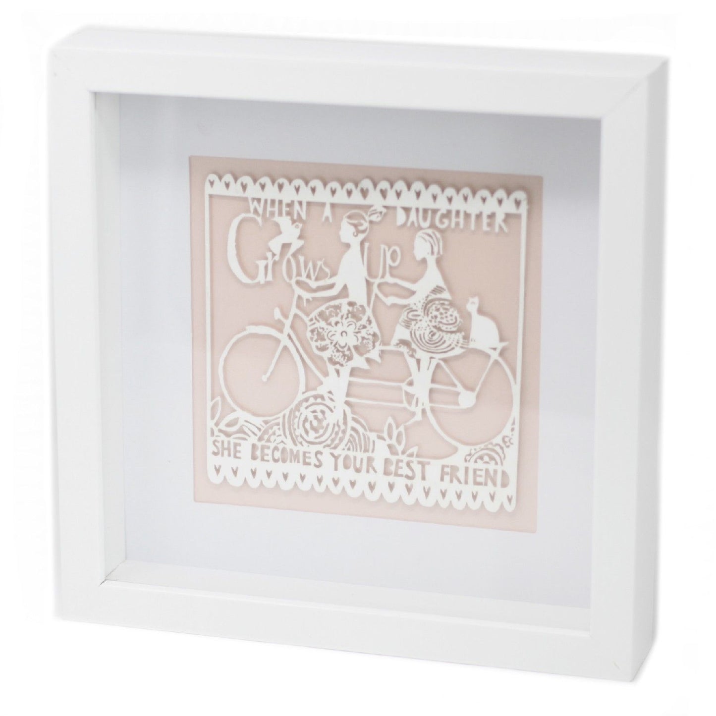 Paper Cutout White Picture Frame - Daughter