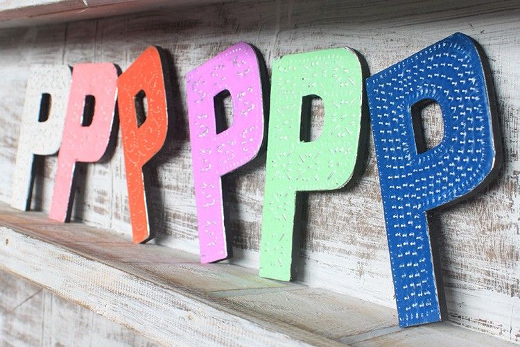 Letter "P" - Assorted Colours - 15cm