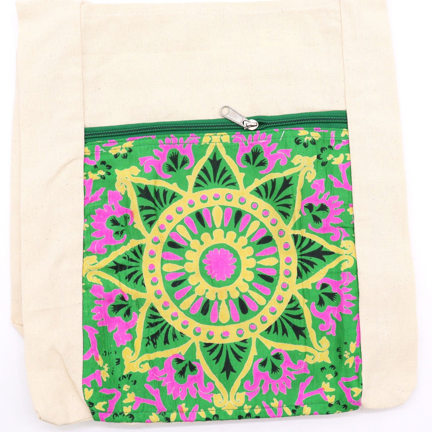 Sling Bag - Green Alpana Silk - Asst