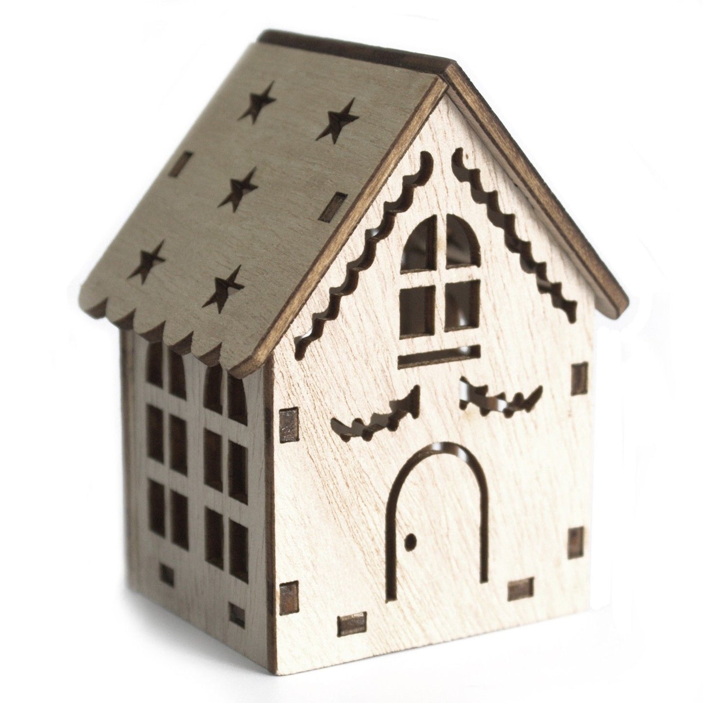 Small Wooden LED Light Shadow House