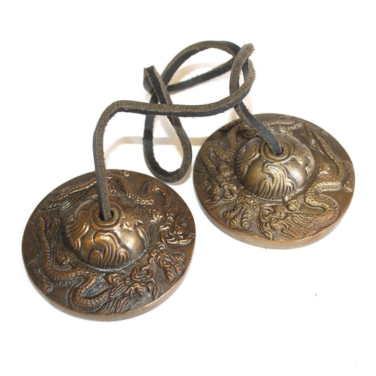 Brass Med. Tingsha - Mazira Dragon