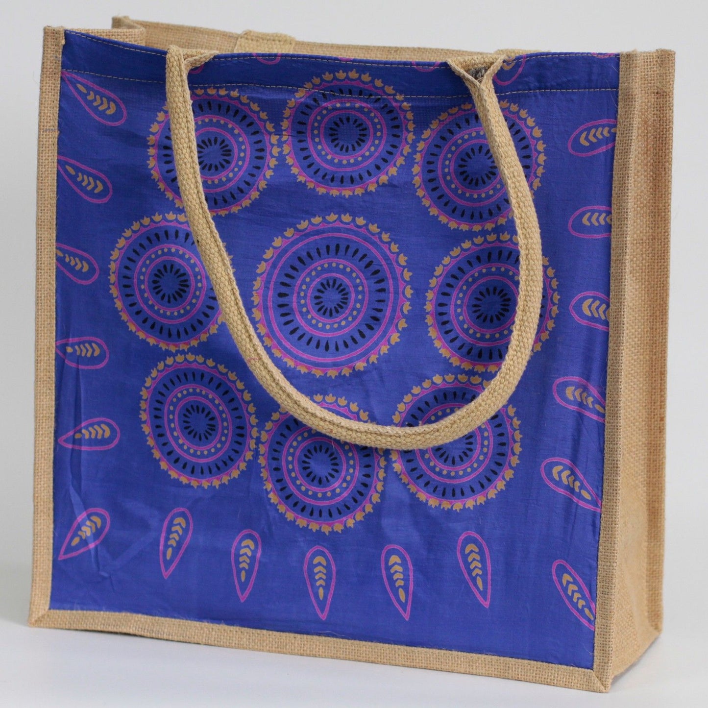 Lrg Shopping Bag 40x40cm Blue Alpana (asst)