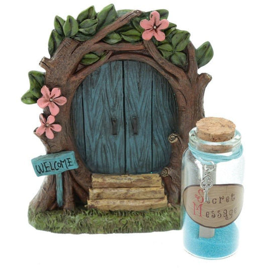 Fairyland Woodland Welcome Fairy Door and Wishes Jar