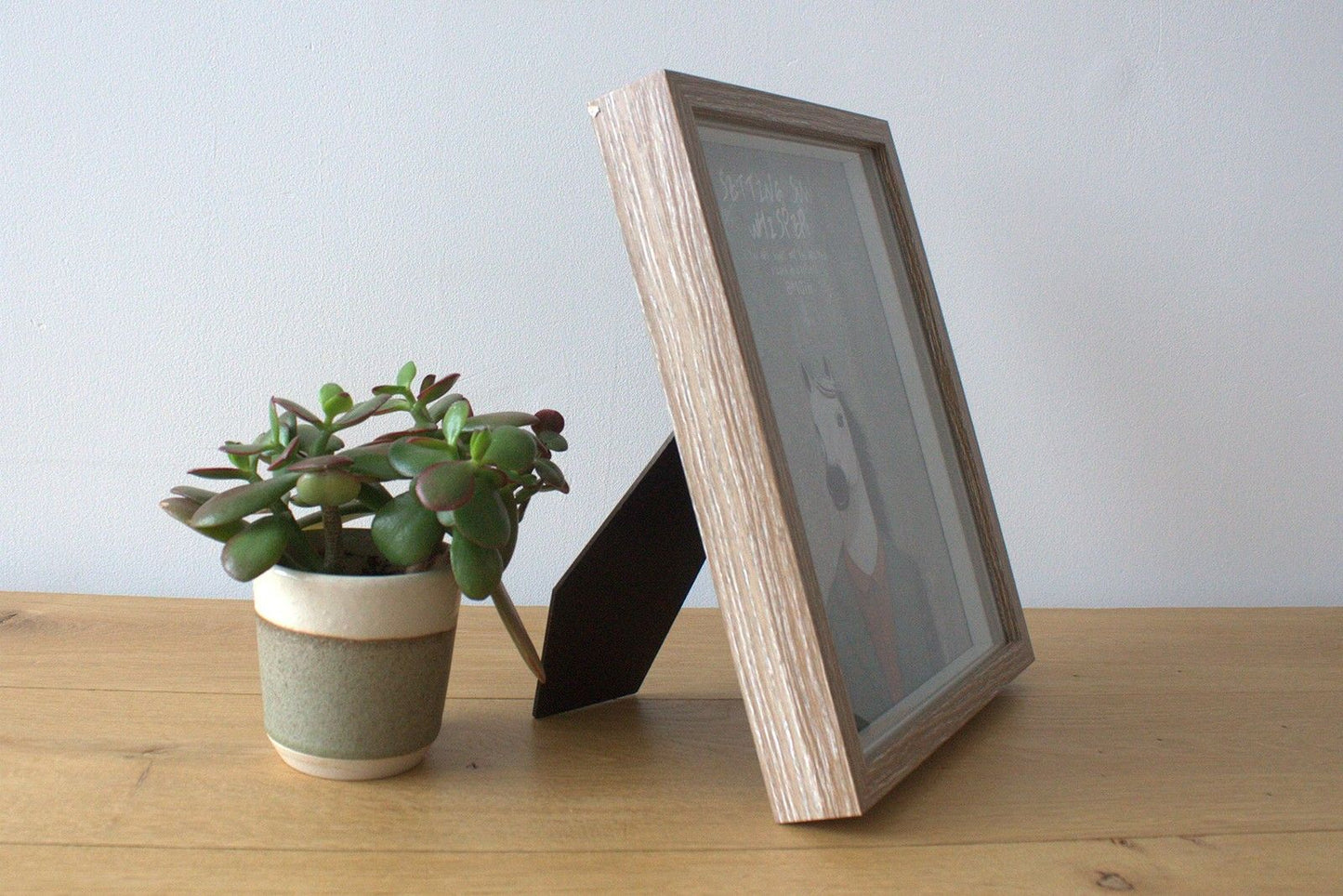 Deep Box Frame - Brown Brush - holds 20x25cm