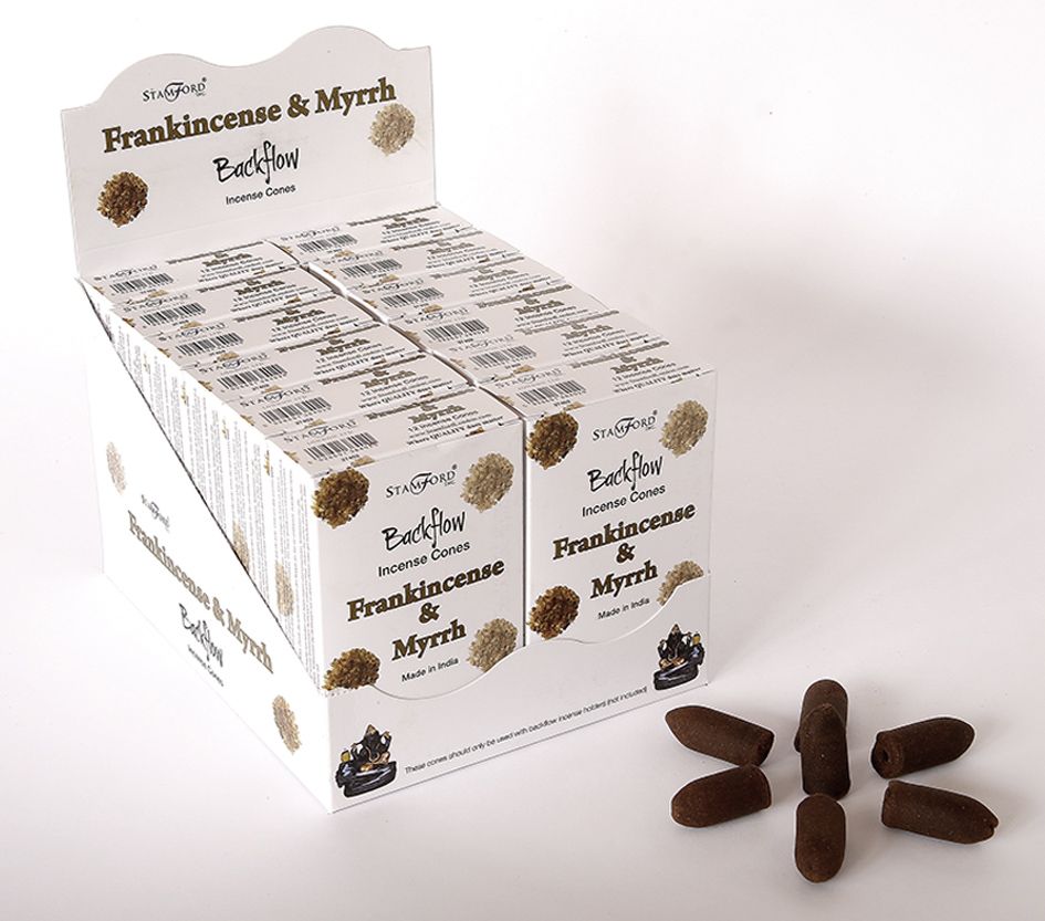 Frankincense & Myrrh Back Flow Incense Cones