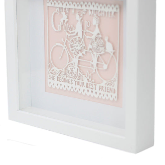 Paper Cutout White Picture Frame - Daughter