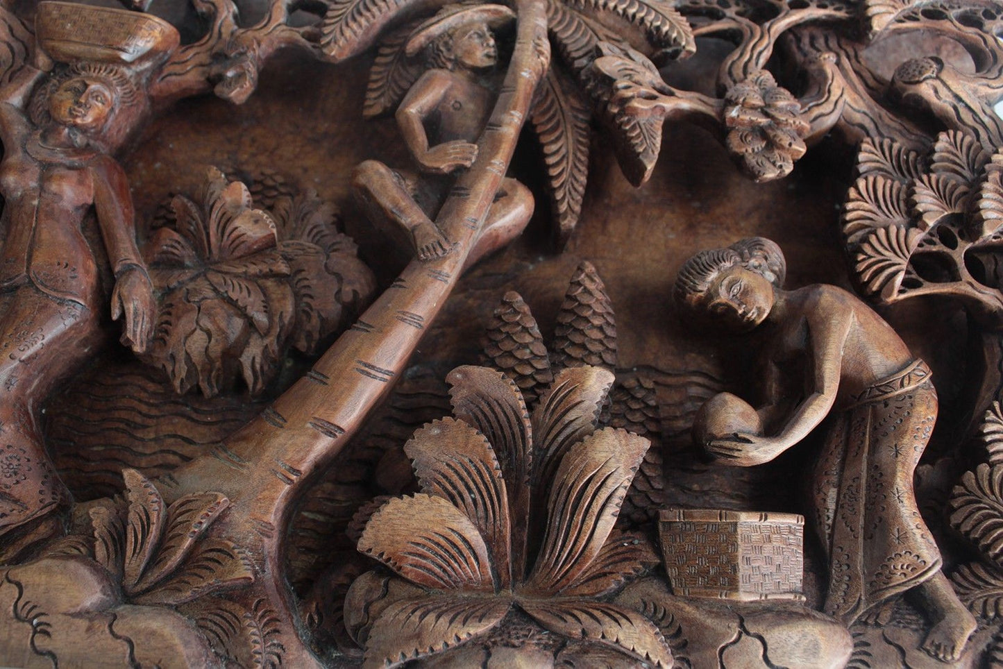 Bali Artisan Panels - Palm Tree & Flowers
