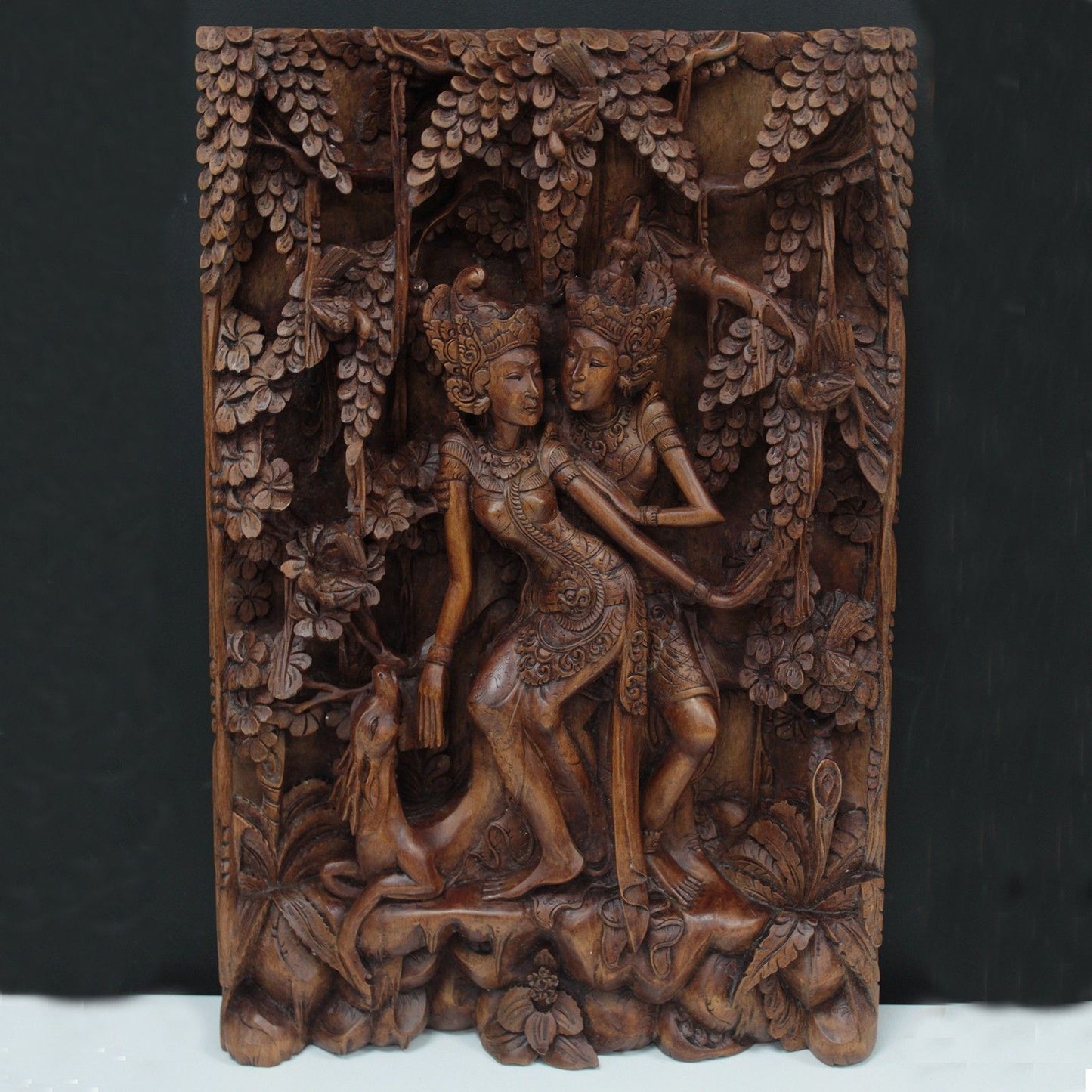 Bali Artisan Panels - Lovers & Deer