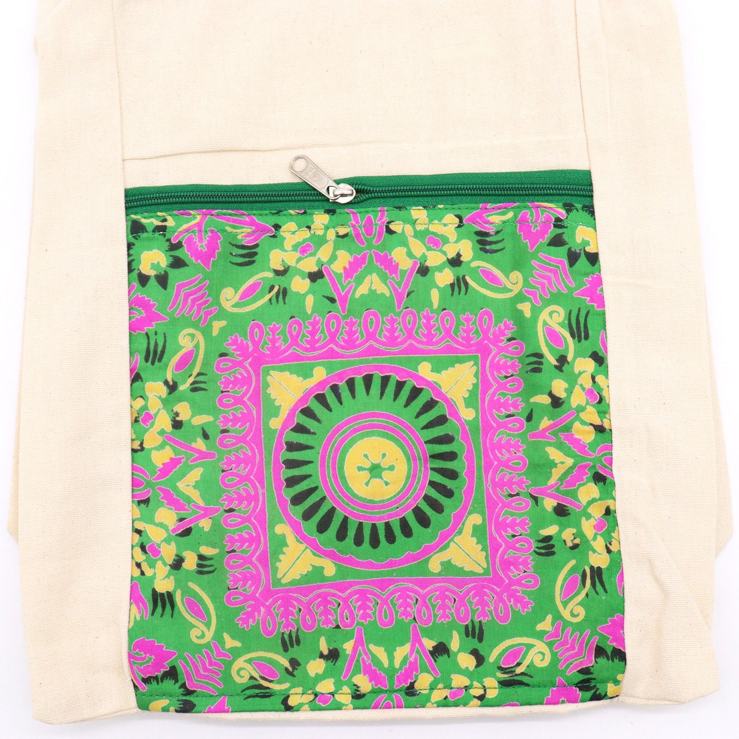 Sling Bag - Green Alpana Silk - Asst