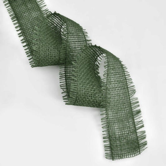 Green Jute Ribbon 10meter x 6cm
