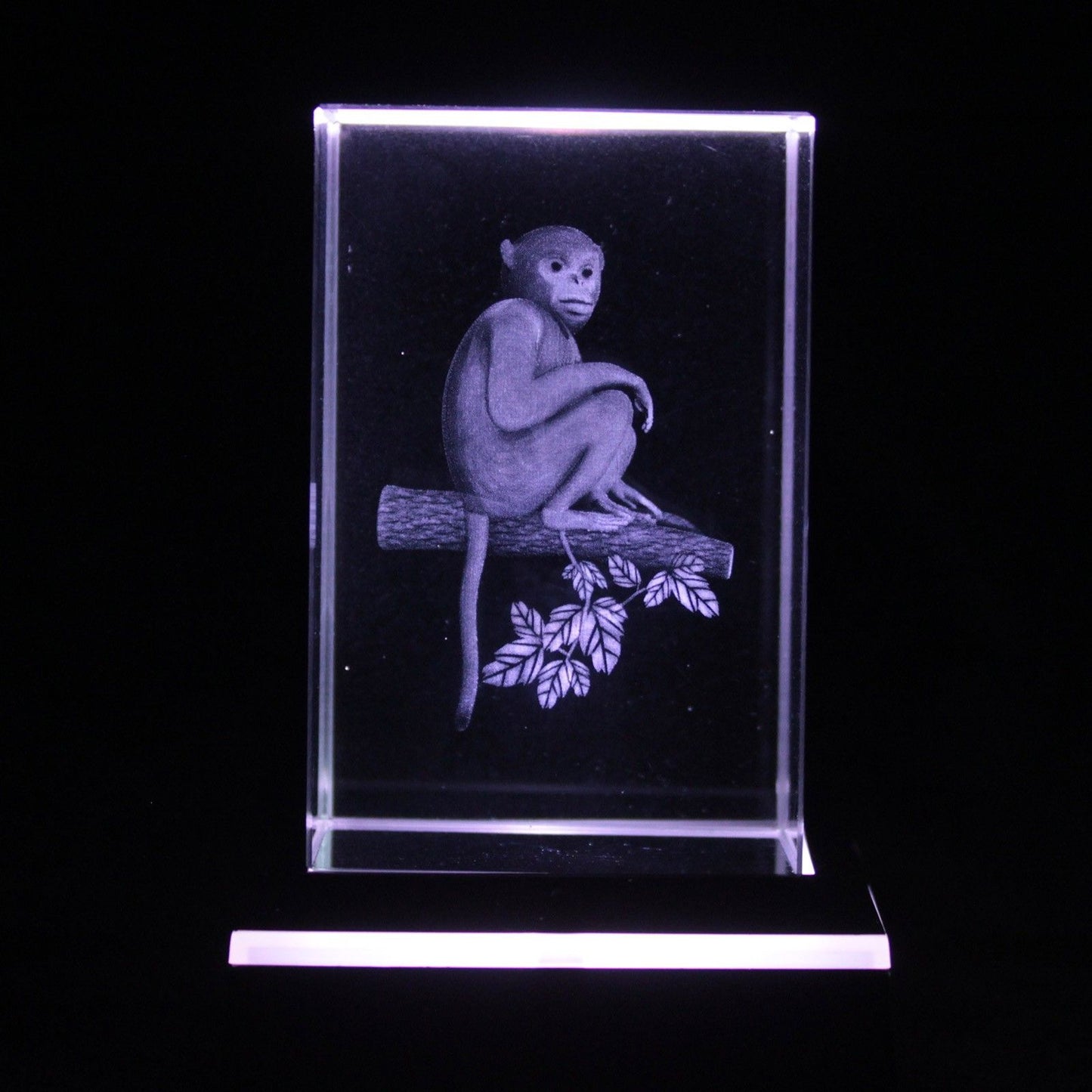 Laser Crystal Block - Monkey
